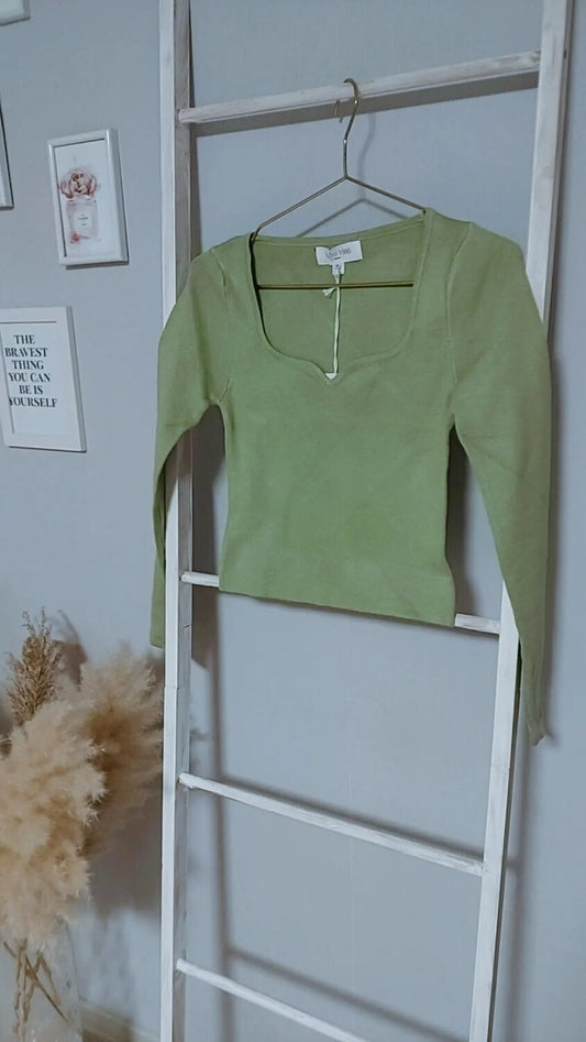 Crop Shirt Green